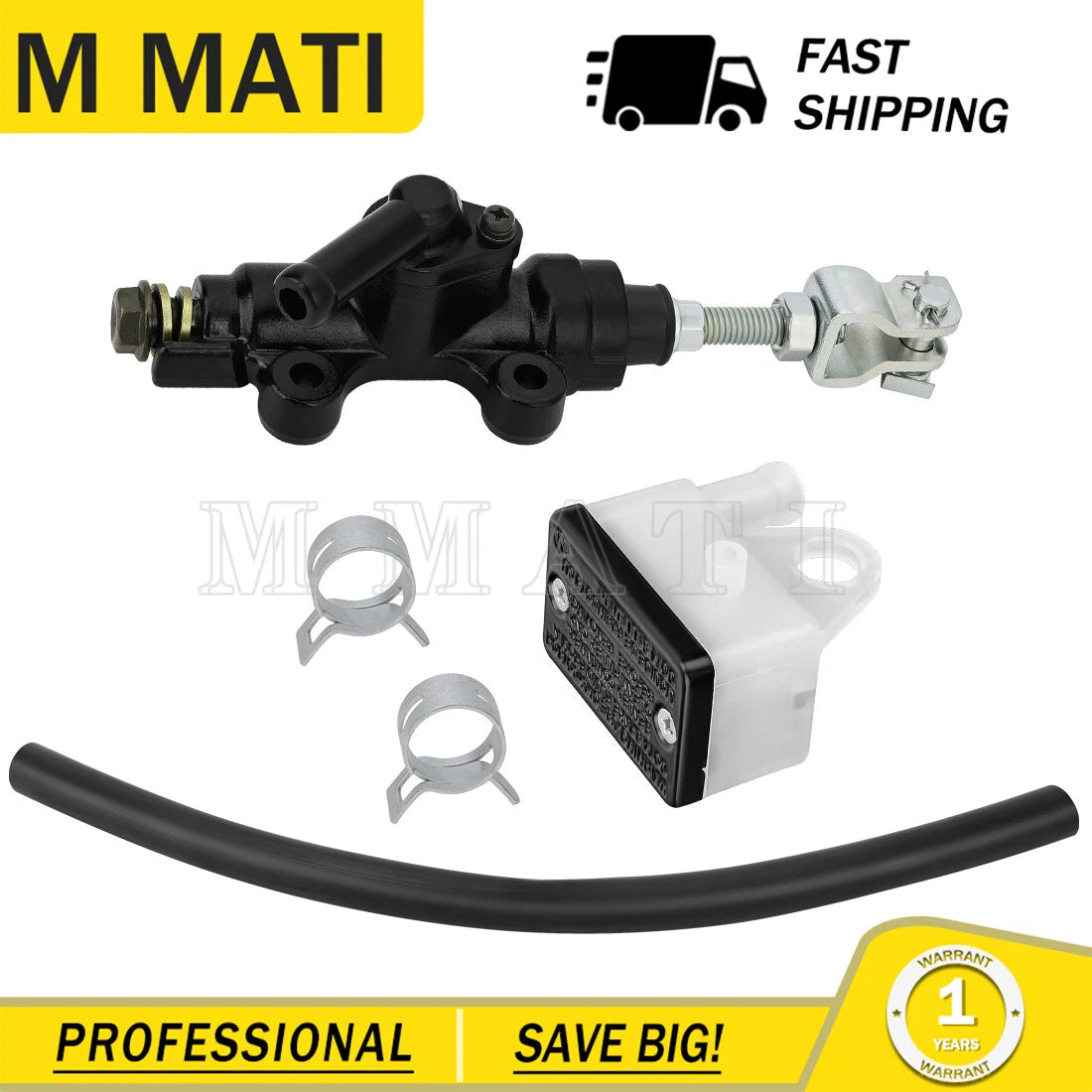 Rear Brake Master Cylinder & Fluid Reservoir Cup for Honda TRX250X (2002–2009)