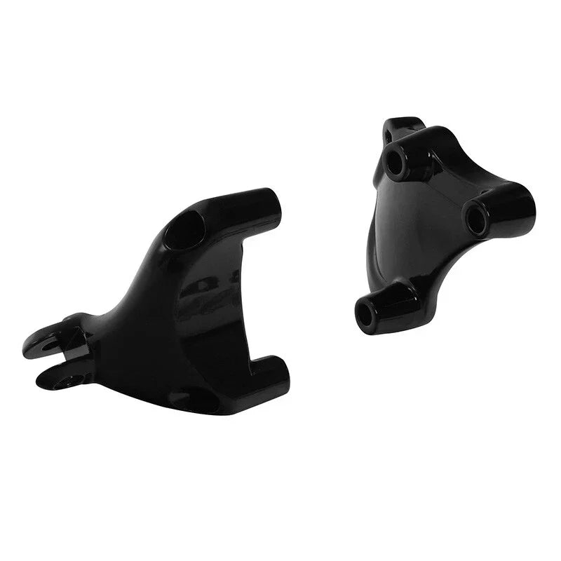 Black Passenger Footpeg Mounts for Harley Sportster 883 1200 (2014-2022)