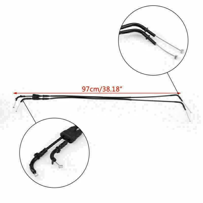 Throttle Cable for Kawasaki Z1000 (2007–2008) Black UE