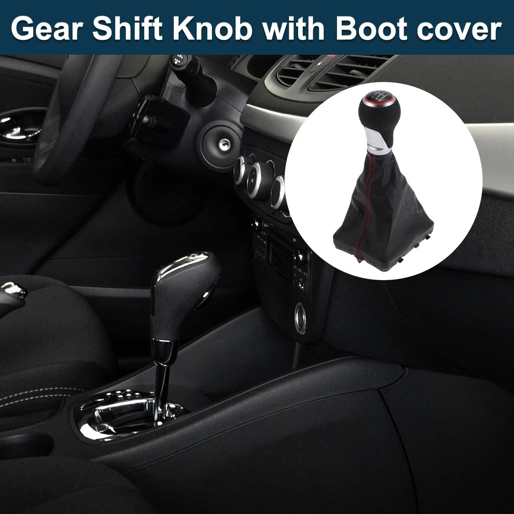 6 Speed Shift Knob with Boot Cover No. 4F0863278 for Audi A6 (2005–2011)