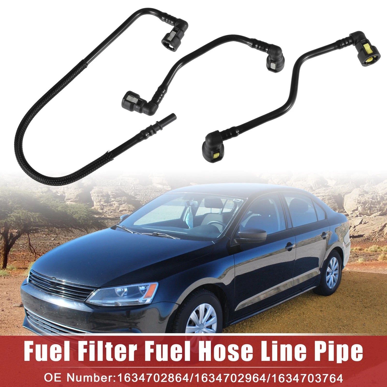 Set of Fuel Filters & Hoses for Mercedes-Benz ML350 (1998–2005) No. 1634702864