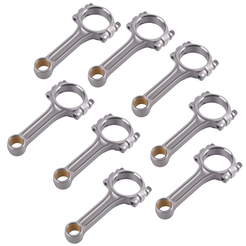 Set of 8 I-Beam Connecting Rods for SBC Chevy 350 (1967–2002)