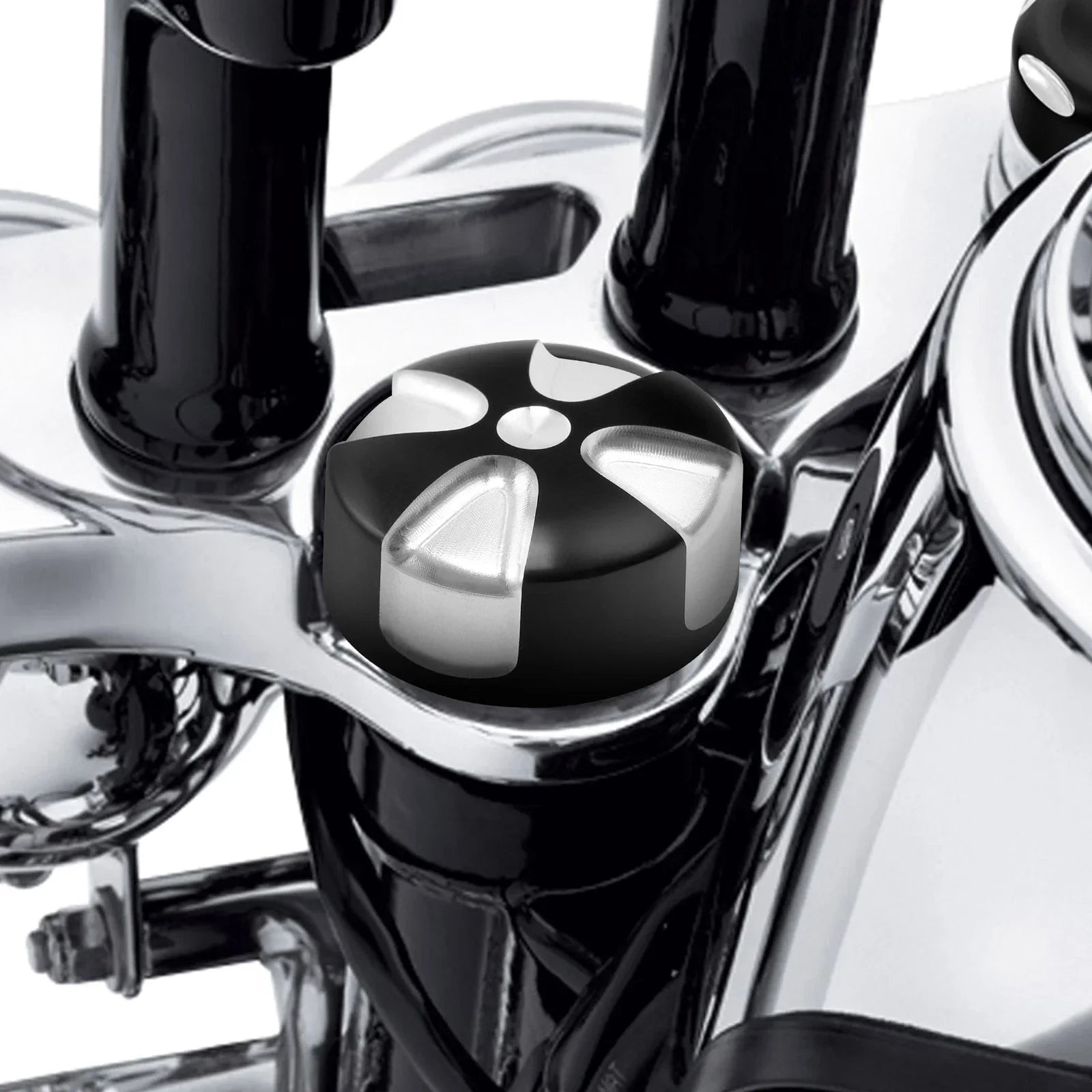Triple Tree Top Fork Nut Bolt Cover for Harley Sportster XL883 (2009-2013)