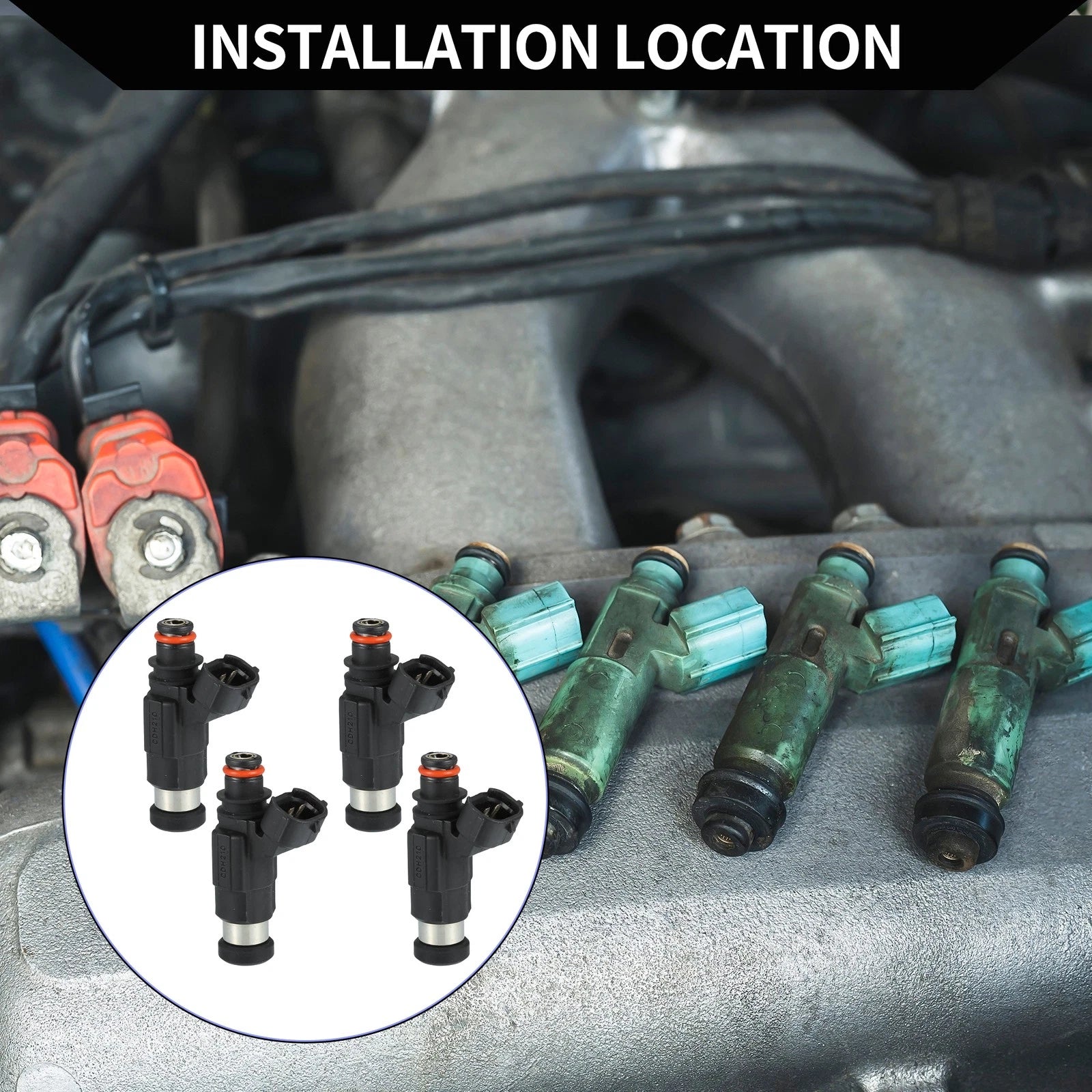 Set of 4 Fuel Injectors for Chevrolet Tracker (1999–2003) MD319791