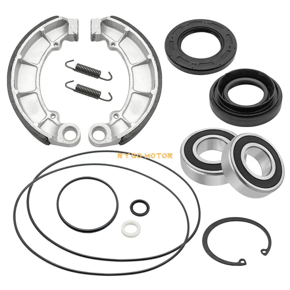 Rear Brake Drum Bearing Seals w/Shoes Kit for Honda Foreman Rubicon 500 (2001–2023)