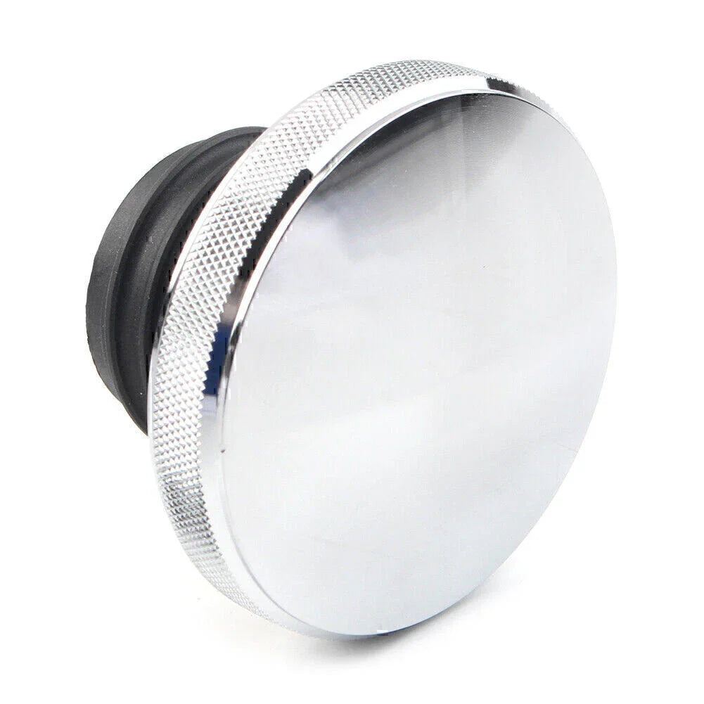 Chrome Vented Gas Cap Fuel Tank Cover for Harley Dyna, Road King, Softail