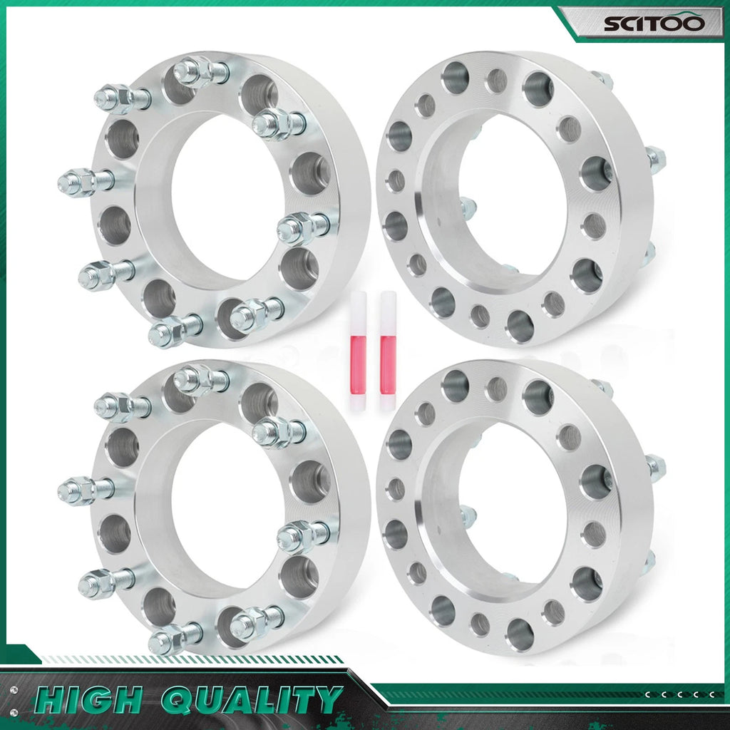 4X 2" Wheel Adapters 8x170 to 8x180 14x1.5 for Ford F250 F350 (2003–2022)