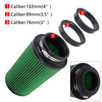 Cold Air Intake Air Filter for Green Performance (3", 3.5", 4", 10.5" Tall)
