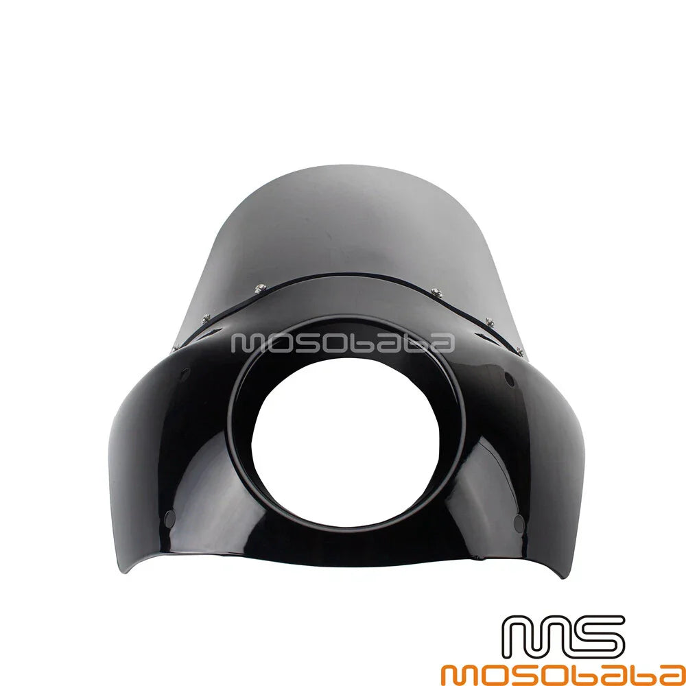 Headlight Fairing Windshield w/Extension Blocks for Harley Dyna