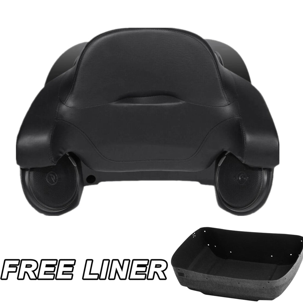 Matte Black Trunk Backrest Pad Speakers for Harley Street Glide (2014–2025)