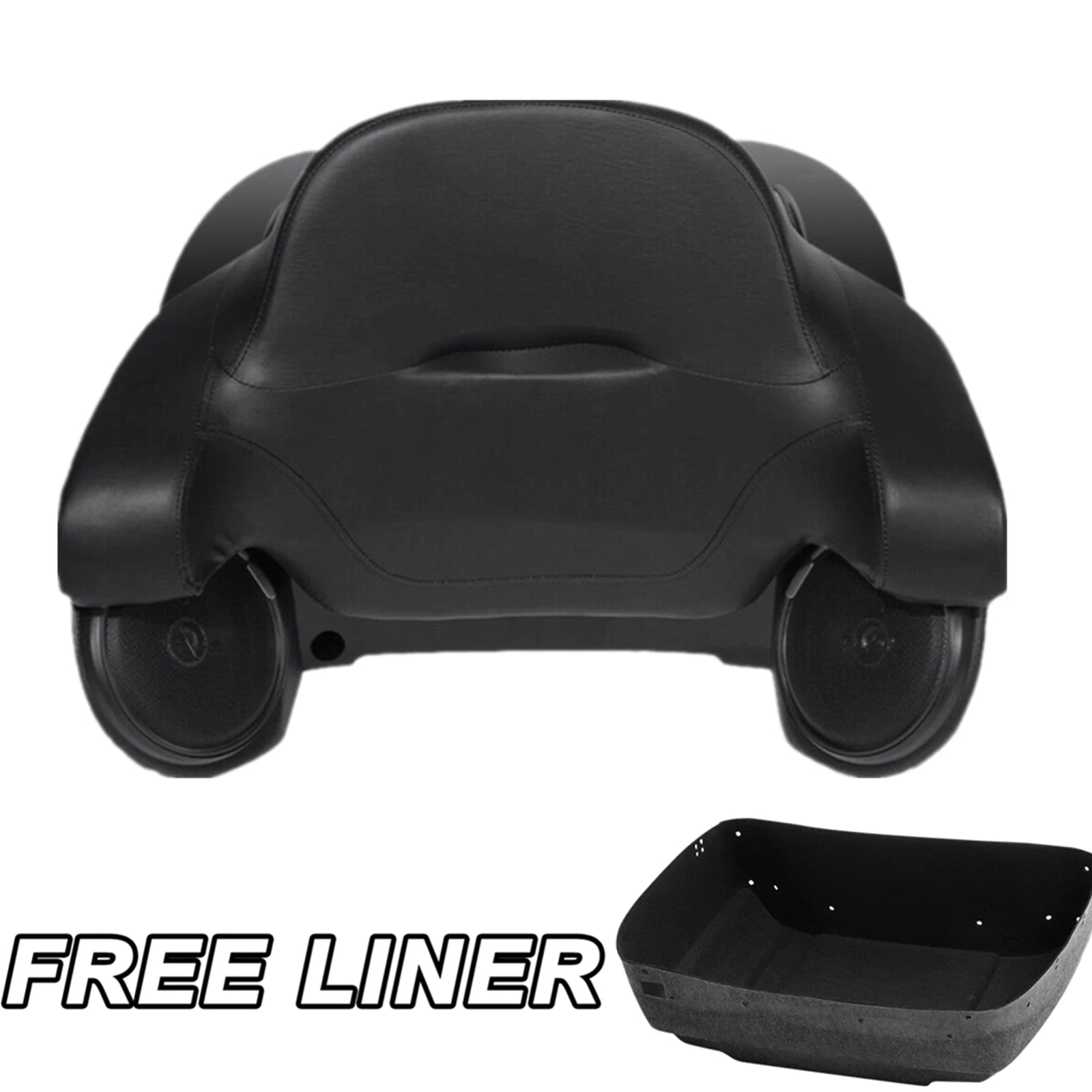 Matte Black Trunk Backrest Pad Speakers for Harley Street Glide (2014–2025)