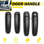 Set of 4 Door Handles for Dodge Ram 1500, Dakota (2002–2010) - Black
