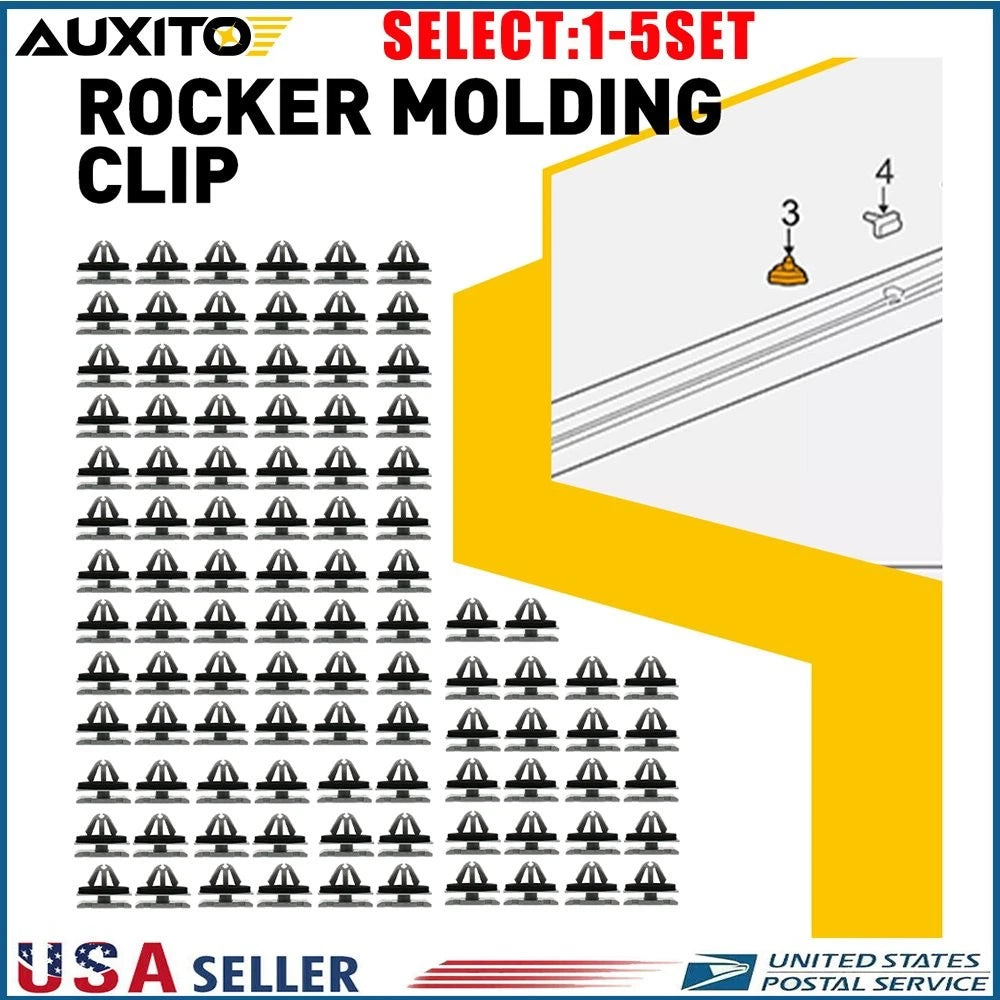 100X Rocker Door Moulding Clip Sealer for Chevrolet Silverado