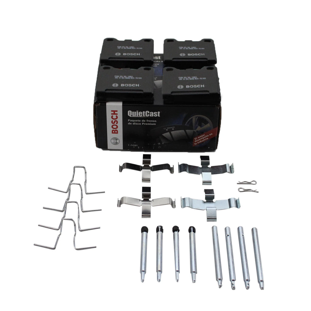 Set of 4 Bosch QuietCast Semi-Metallic Brake Pads for BMW Mercedes Opel Porsche Volvo