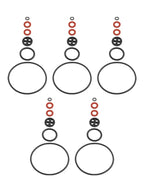 5 Pack O Rings for Honda Carburetor Bowls