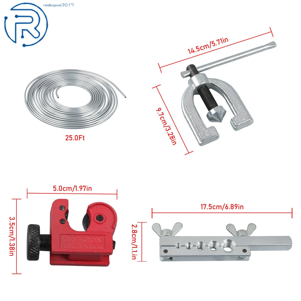 Brake Line Kit for Make Model  - 25 FT Copper-Plated Lines