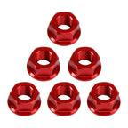 6x Rear Sprocket Nuts M10 x 1 Red for Ducati Panigale V2 V4 V4S 1199 1299 (2012–2024)