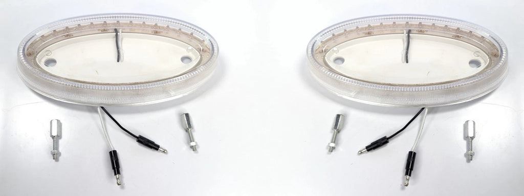 LED Oval Hood Side Emblem Lights Replacement for Peterbilt Clear Amber (2005–2015)