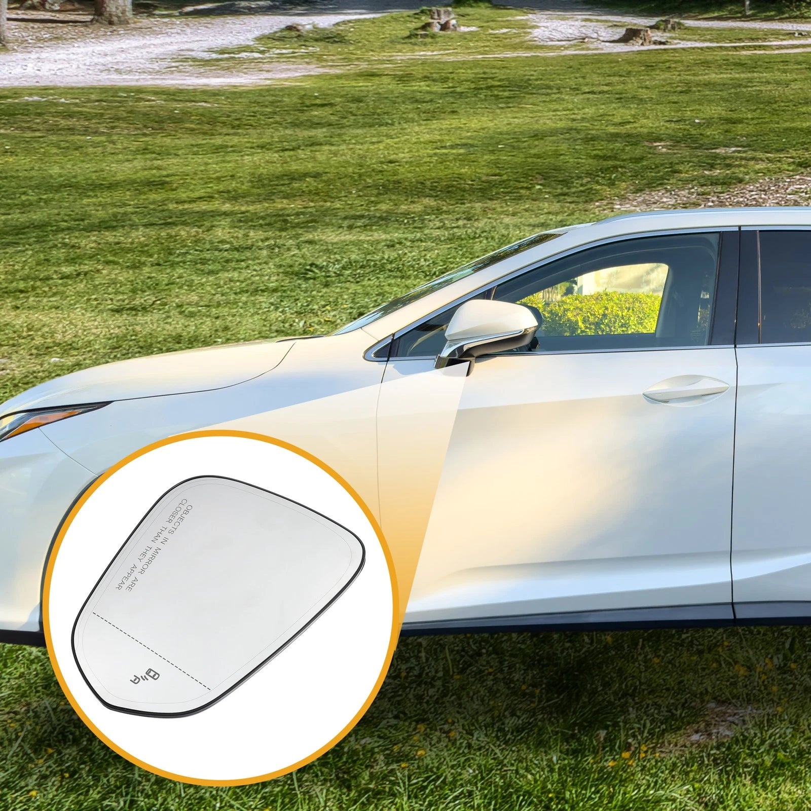 Right Side Rear View Mirror Glass No. 87931-0E250 for Lexus RX350 (2016–2022)