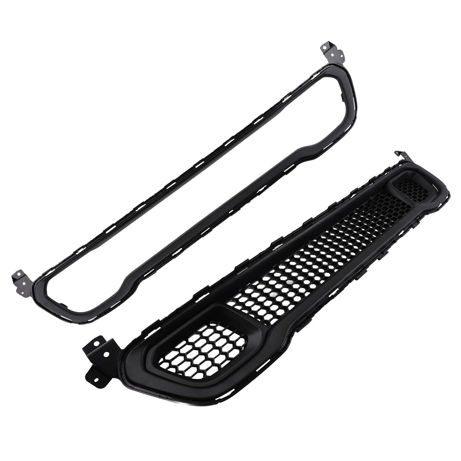 2X Front Lower Bumper Cover Grille w/Trim for Jeep Cherokee (2014–2018)