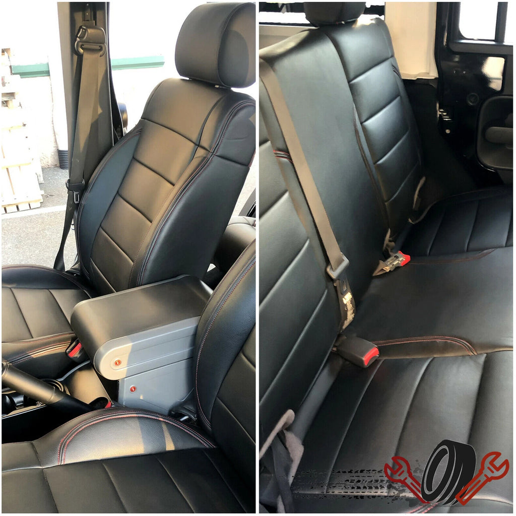 Set of 4 Seat Covers for Jeep Wrangler 4Door (2008–2010) Black