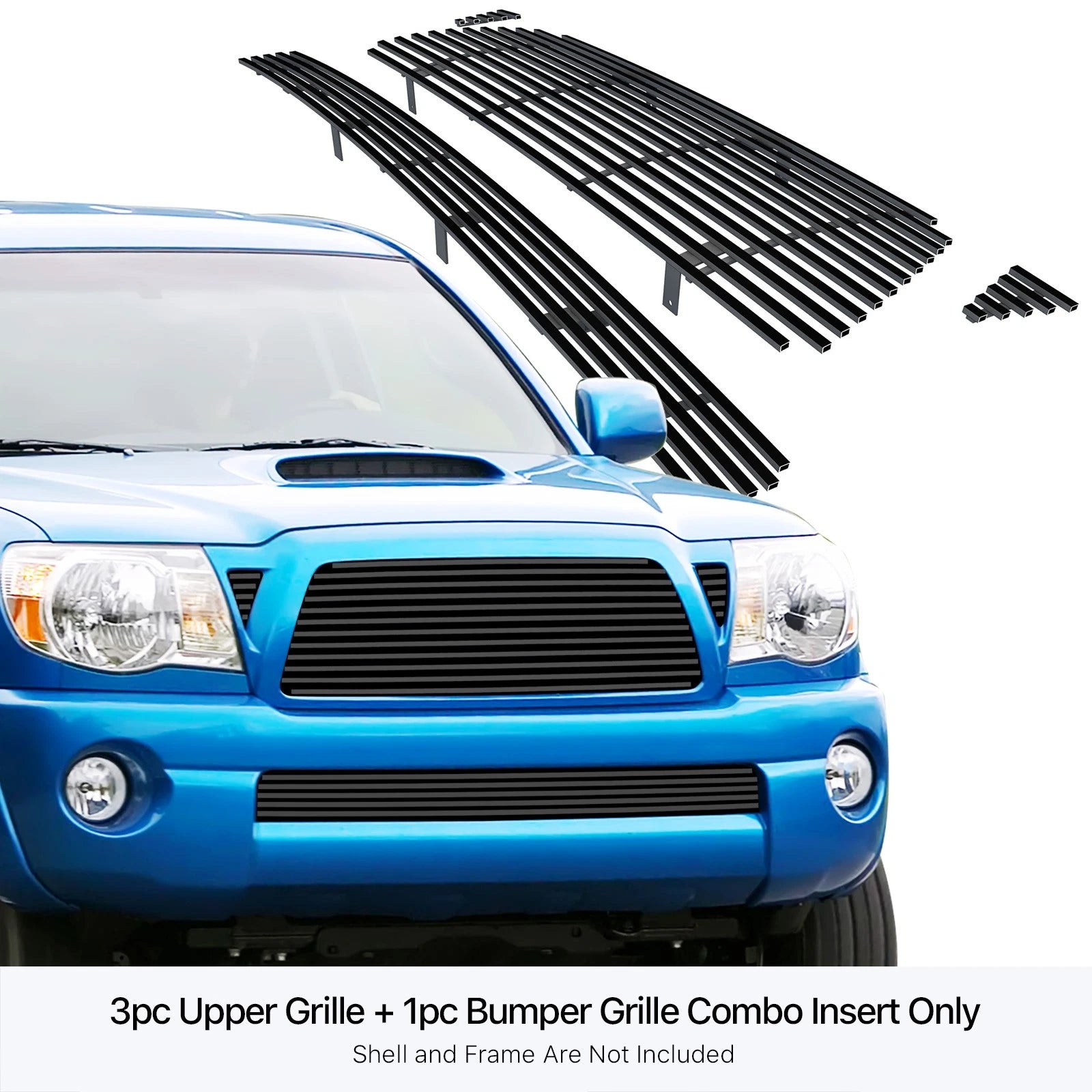 Black Billet Front Grille Insert for Toyota Tacoma (2005-2011)