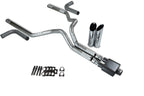 Dual Exhaust Kit for Ford F-150 (1998–2003) 3" 1 Chamber Muffler Slash Tips