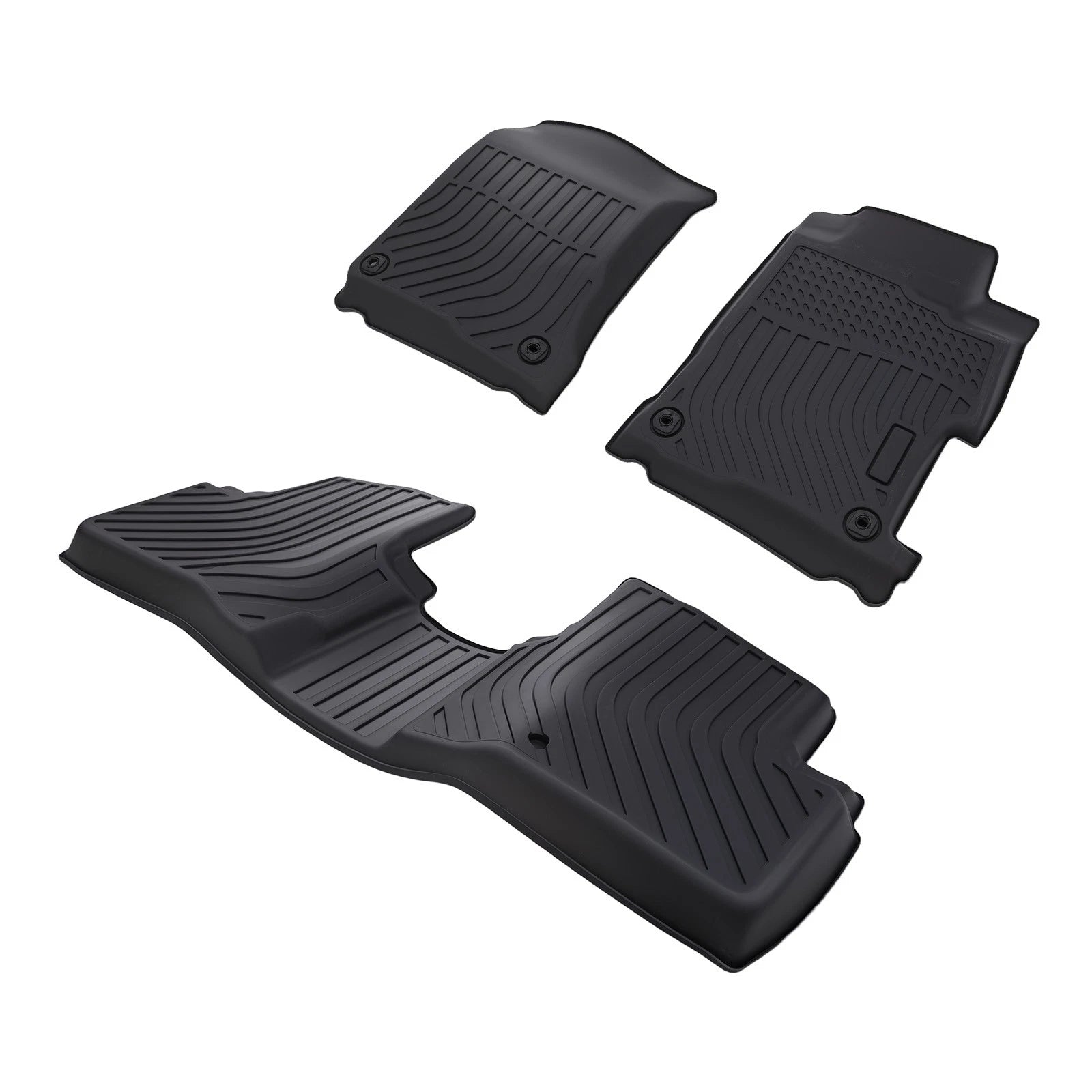 Set of 4 Black All-Weather Floor Mats for Acura ILX (2013–2022) TPE Rubber