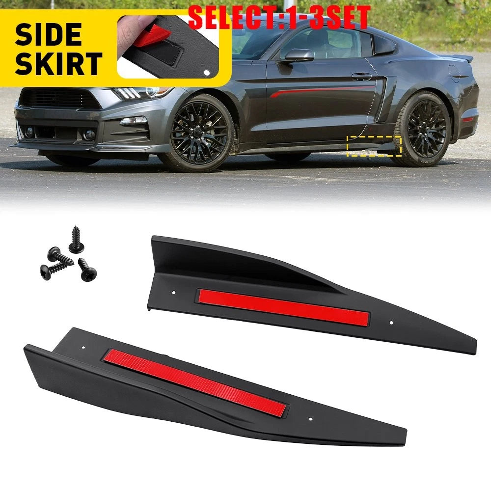 2X Side Skirt Extension Splitter Spoiler Lip for Ford Mustang (2015–2025)