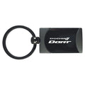 Gun Metal Two-Tone Rectangular Keychain - Officially Licensed for Dodge Dart
