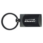 Gun Metal Two-Tone Rectangular Keychain - Officially Licensed for Dodge Dart