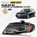 HID Headlight with LED DRL for Audi A4 S4 (2009–2012) - Left Driver