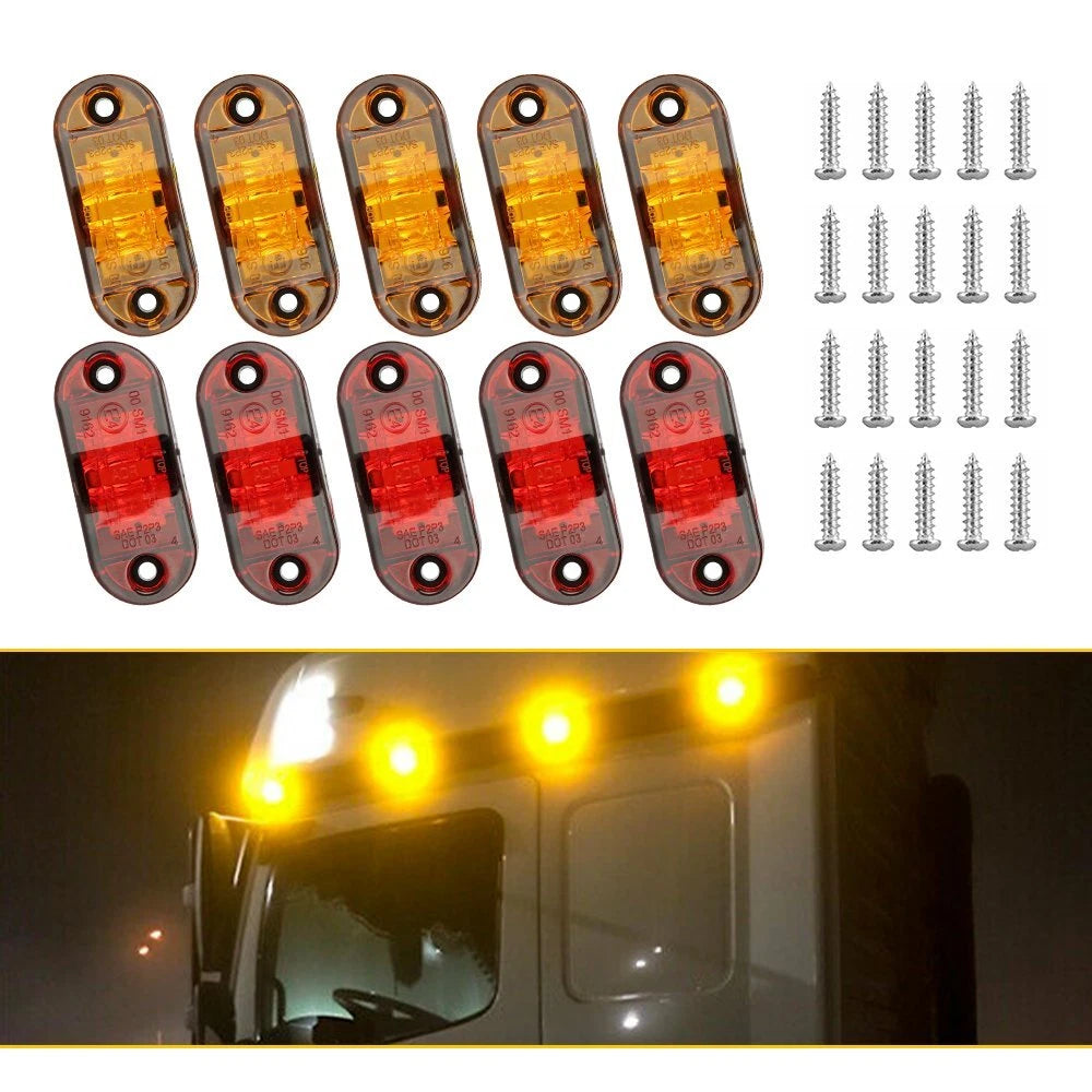 10x LED Side Marker Lights for RV Camper Trailer Truck