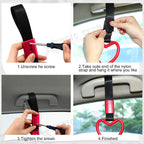 Iridescent Heart-Shaped Japanese Car Door Handle Charm Drift Hanger (-)