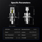H4 9003 LED Headlight Bulbs for NOVSIGHT (6500K, Error Free)