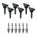 Set of 6 Ignition Coils & NGK Ruthenium Spark Plugs for ES330 Highlander (2004–2007)