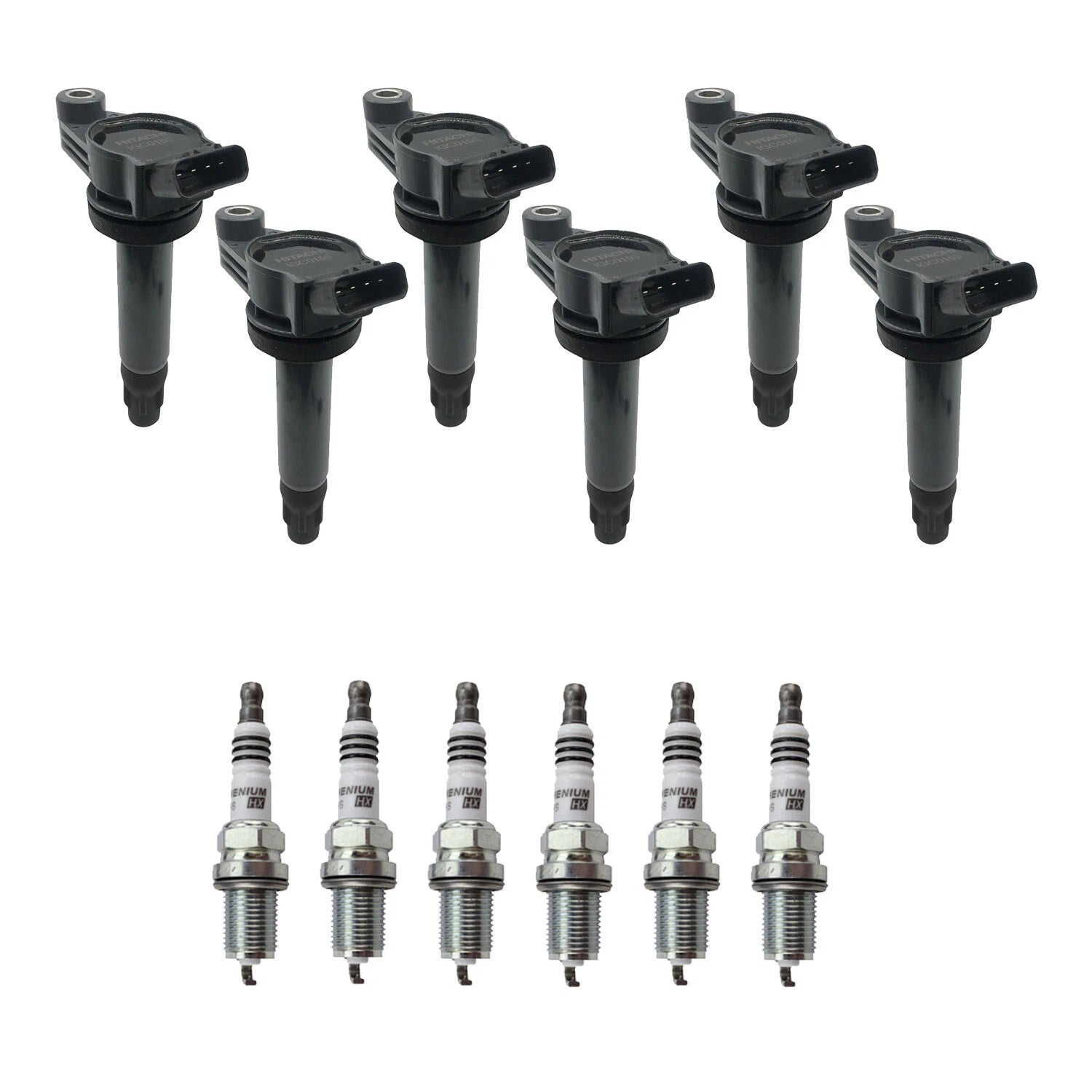 Set of 6 Ignition Coils & NGK Ruthenium Spark Plugs for ES330 Highlander (2004–2007)