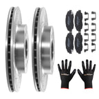 Front Brake Rotors + Ceramic Brake Pads for Acura EL (1997–2005) Honda Civic (1996–2005)