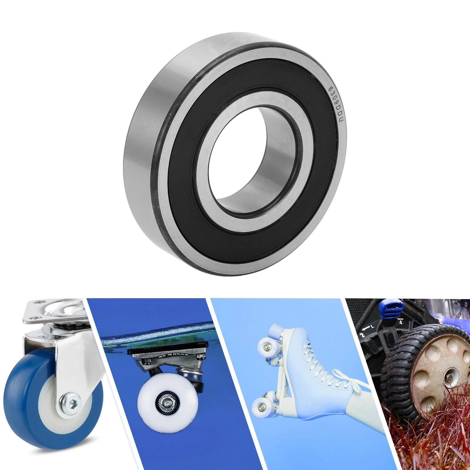 Deep Groove Ball Bearing 6309DDU for Scooter Skateboard Wheel (45x100x25mm)