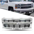 Black Chrome Front Bumper Grille for Chevrolet Silverado 1500 (2014–2015)