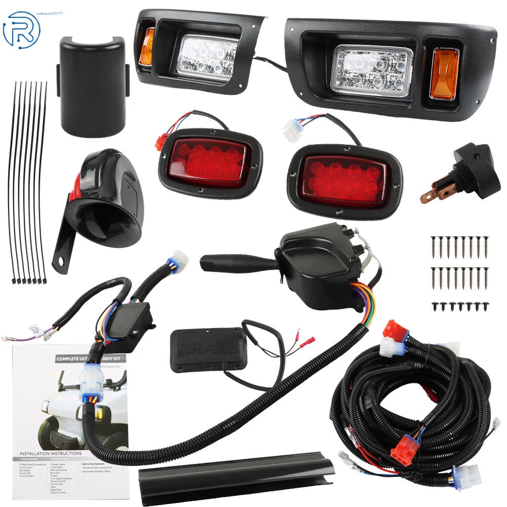 LED Headlight & Taillight Kit for Club Car DS (1993–Present)