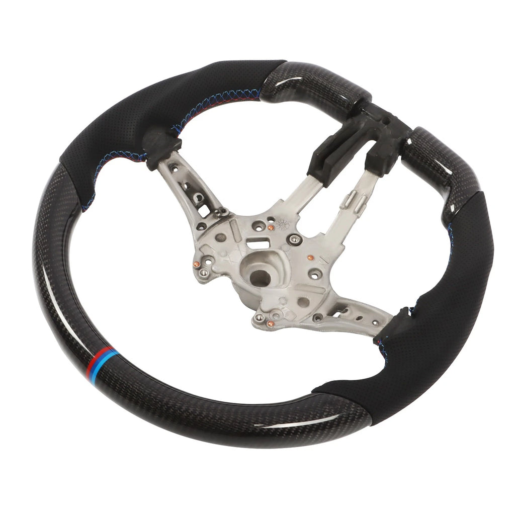 Real Carbon Fiber Steering Wheel for BMW M2 M3 M4 F80 F15 F30 (2014–2020)