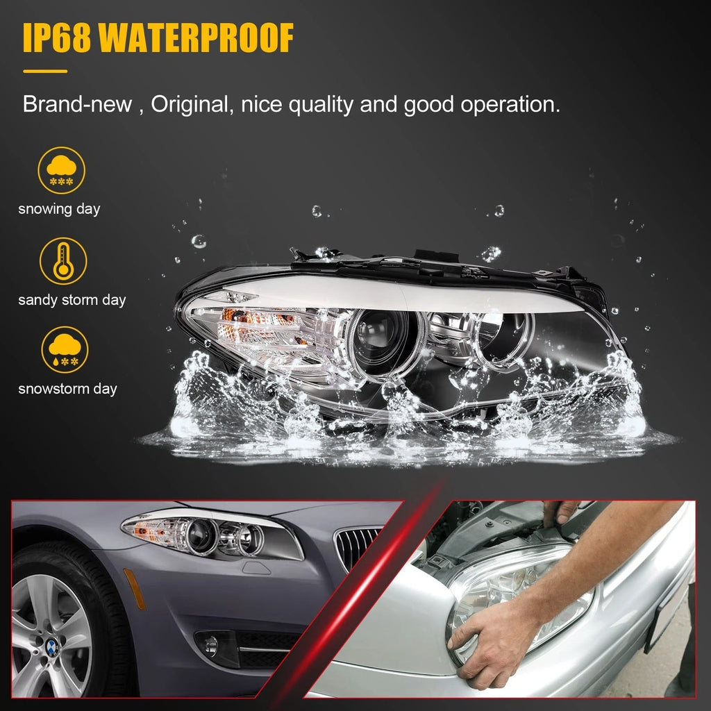 Right Side Headlight for BMW 528i 535i 550i (2011–2013)