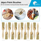 36pcs 1" Chip Paint Brush Set for DIY Art Varnishes Touchups