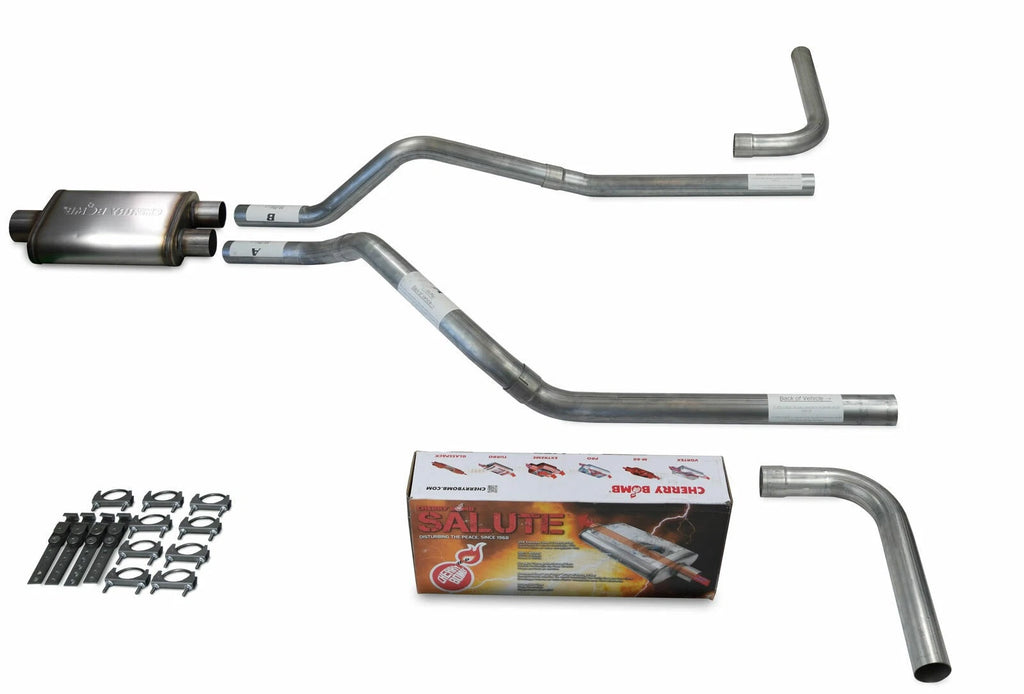 Dual Exhaust Kit for GMC Jimmy (1992–1994) - 2.5" Side Exit, Cherry Bomb