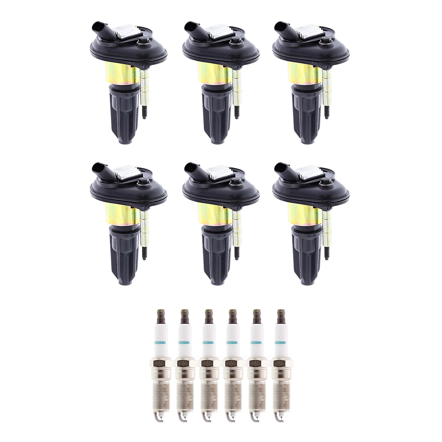 Denso 6 Ignition Coils & 6 Iridium Spark Plugs for Ascender Envoy XL (2002–2009)