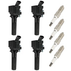 Set of 4 Ignition Coils and 4 Spark Plugs for Chevrolet Colorado GMC Canyon