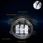Clear Lens LED Projector Fog Lights for Wrangler (2007–2017) & Journey (2010–2019)