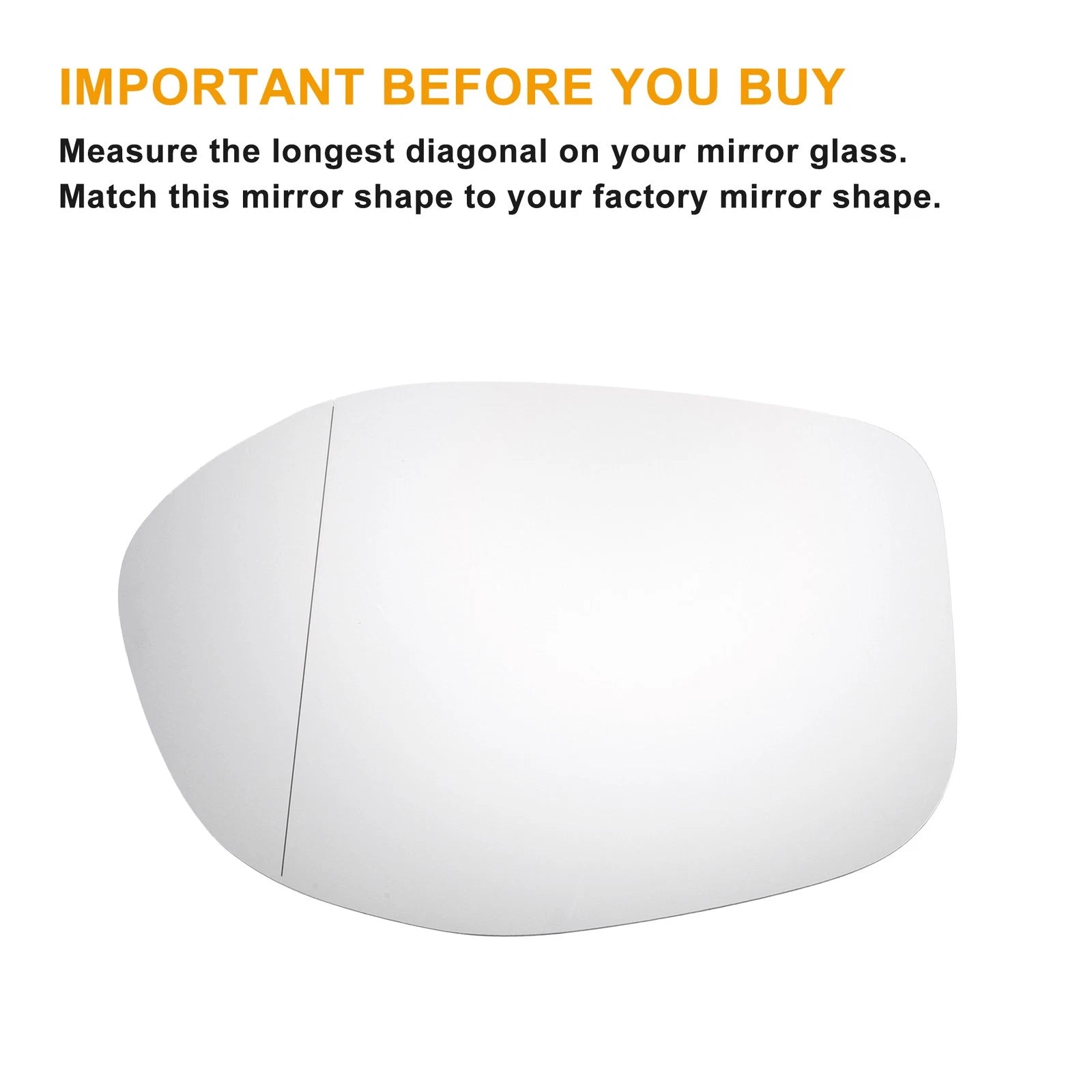 Left Side Heated White Mirror Glass for Honda Odyssey (2014–2017)