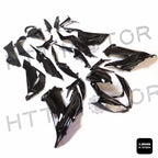 Glossy Black ABS Plastic Fairings Bodywork for Kawasaki Ninja ZX6R (2013–2018)